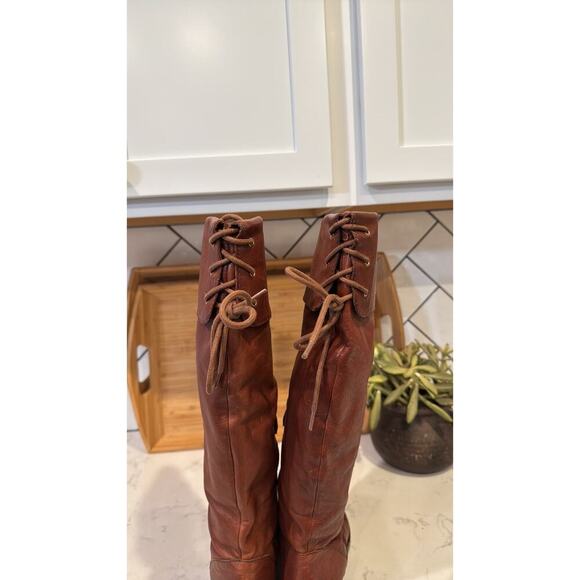 Vince Camuto Fays riding boot cognac brown leather over knee or below sz 7 - Picture 5 of 8